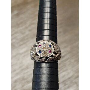 925 Sterling Silver Spinel Ring Size 8 - 6.00g